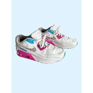 Nike Air Max Sneakers Youth 6Y White Pink Teal Polka Dot